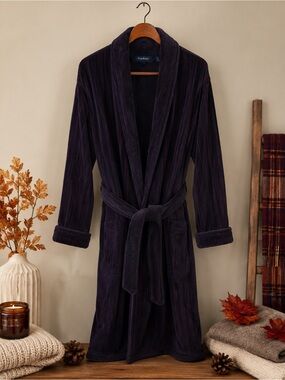 NWT Men’s Club Room Navy Long Robe